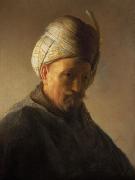 REMBRANDT Harmenszoon van Rijn Old man with turban china oil painting artist